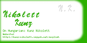 nikolett kunz business card